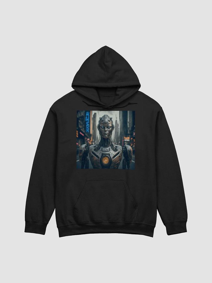 Neon Cyborg Cityscape Hoodie product image (3)