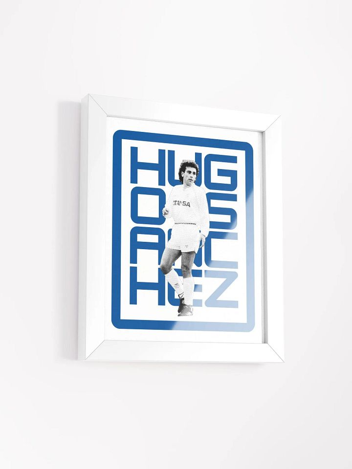 Hugo Sanchez BW Real Madrid Name Art Framed Print product image (14)