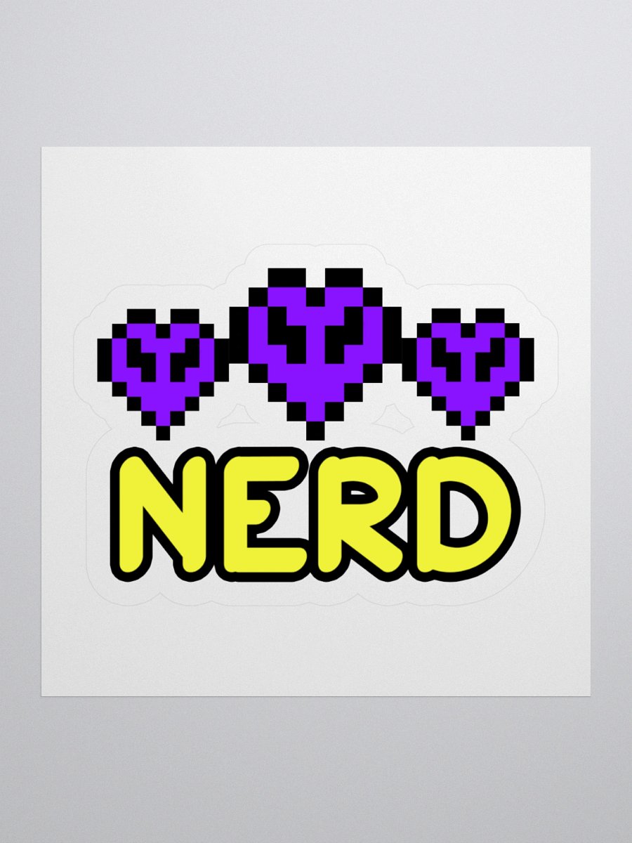 Hardcore Nerd vinyl sticker product image (1)