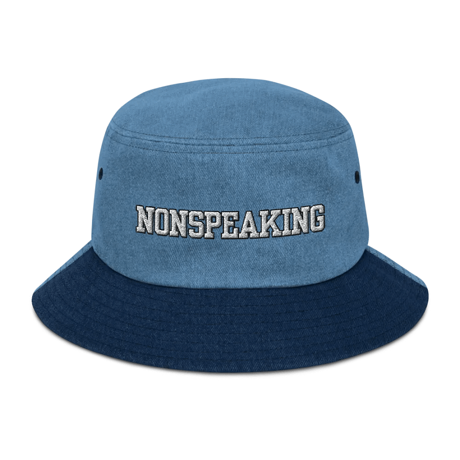NONSPEAKING denim bucket hat product image (1)