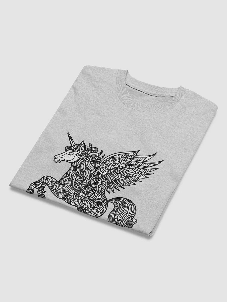 Elegant Women's T-Shirt with Light Gray Unicorn Design – Magical and Stylish product image (5)