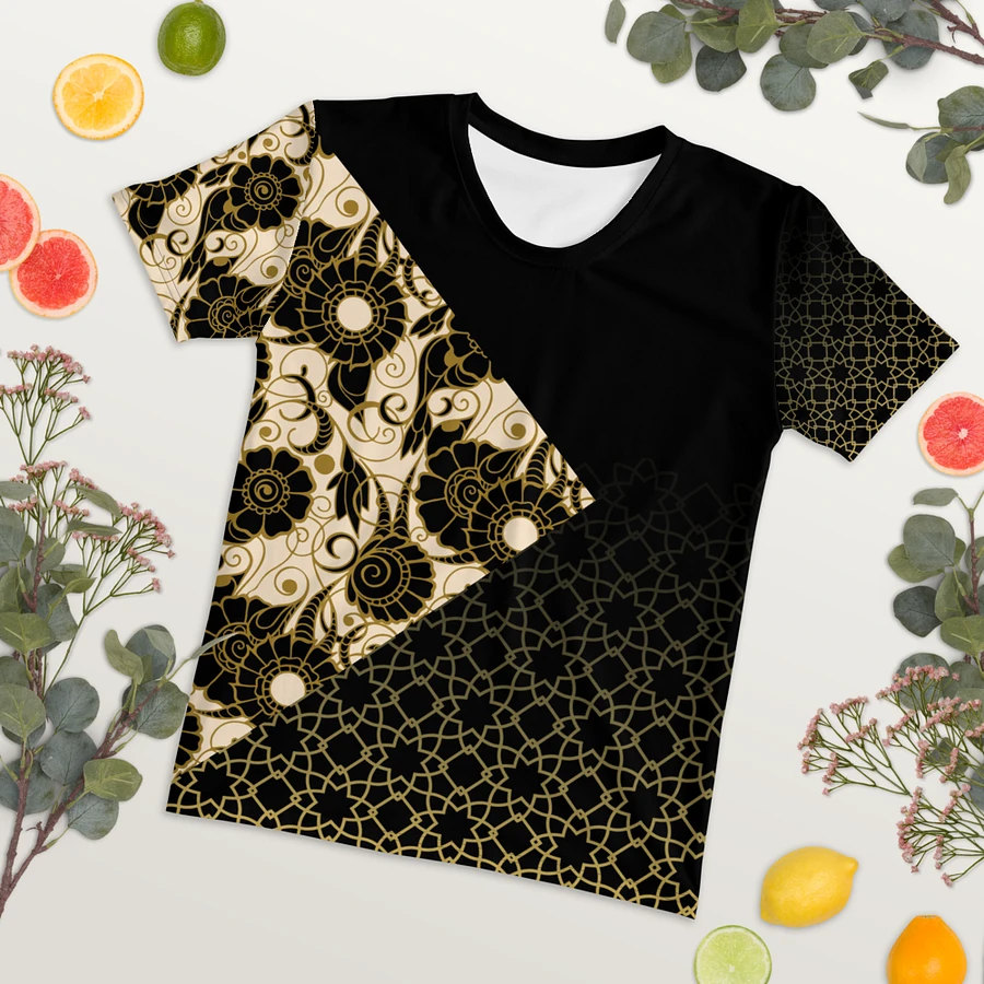 Black And Gold Patterned T-Shirt product image (5)