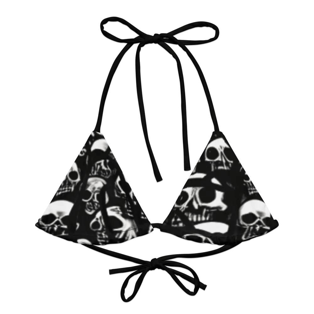 Eerie Skulls All-Over Print Bikini Top product image (2)
