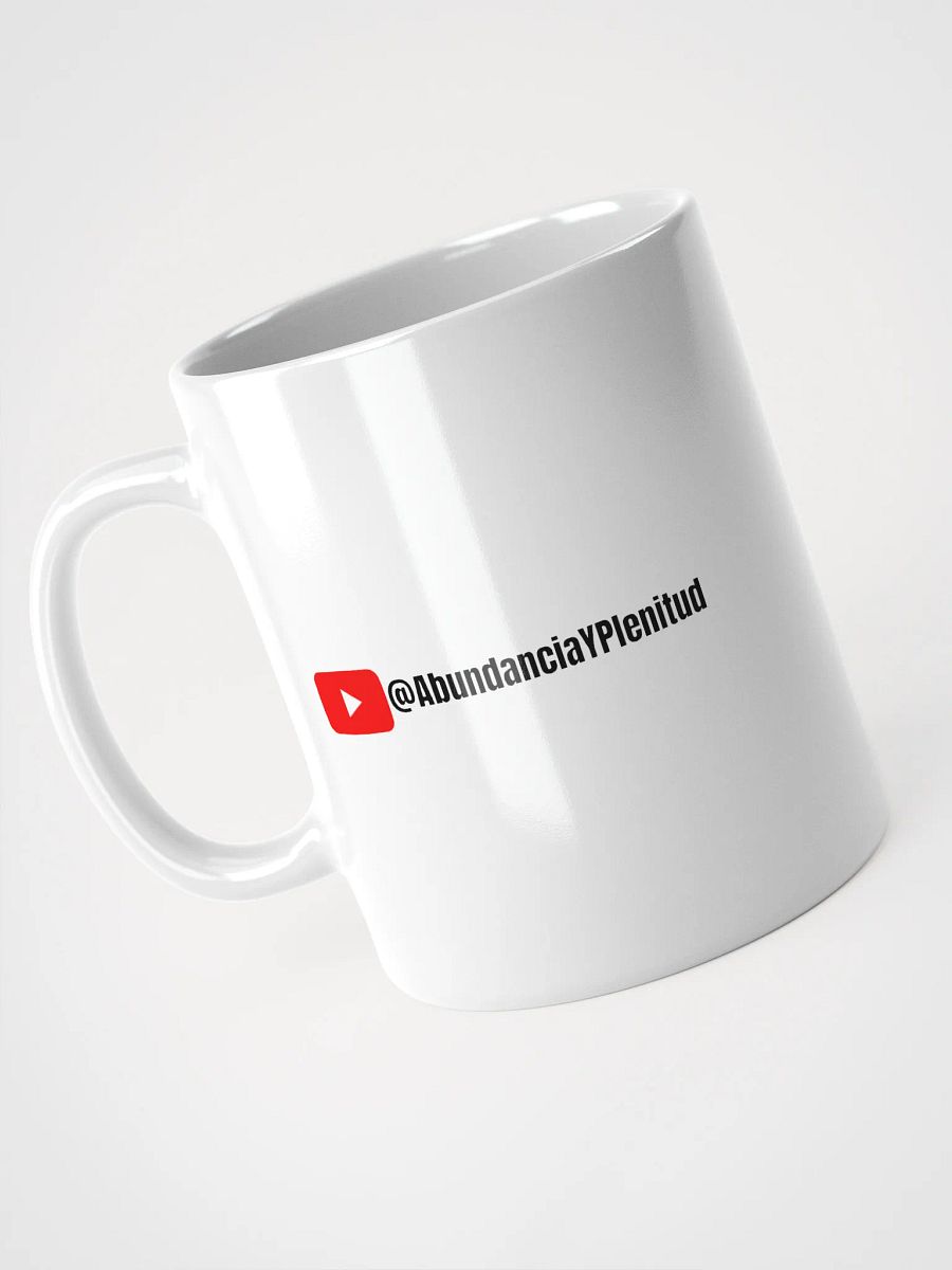 Taza blanca brillante con Llave Cuántica del Dinero product image (8)