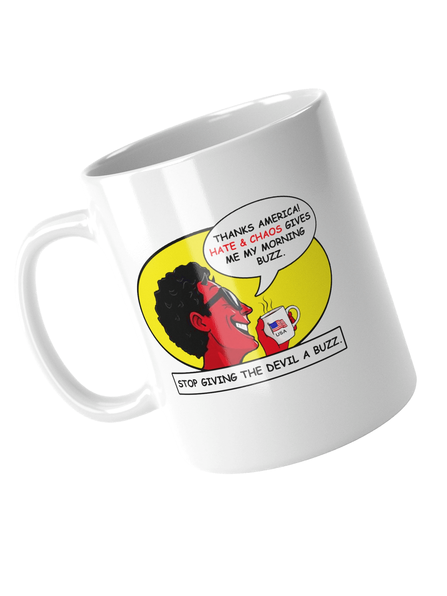 America Stop Giving The Devil A Buzz - White Mug product image (3)
