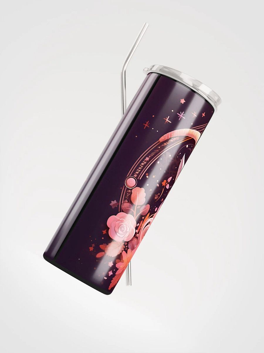 Magical Capricorn Unicorn Stainless Steel Tumbler: Embrace Zodiac Bliss in Pink product image (4)