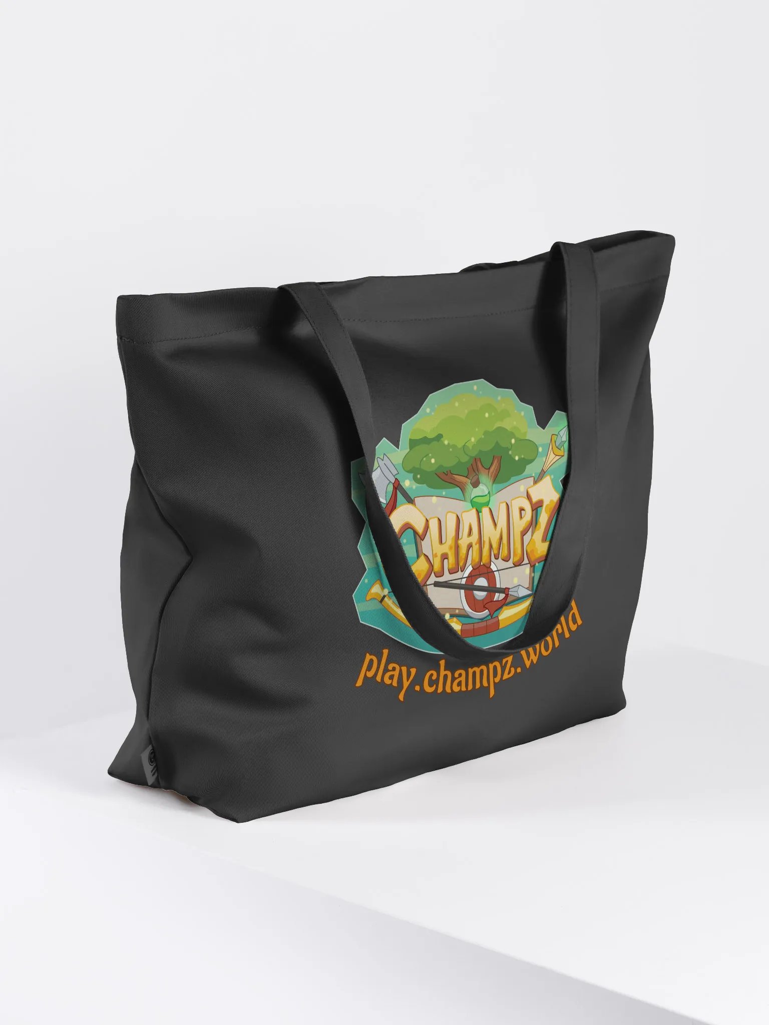 Champz organic tote logo +URL product image (4)