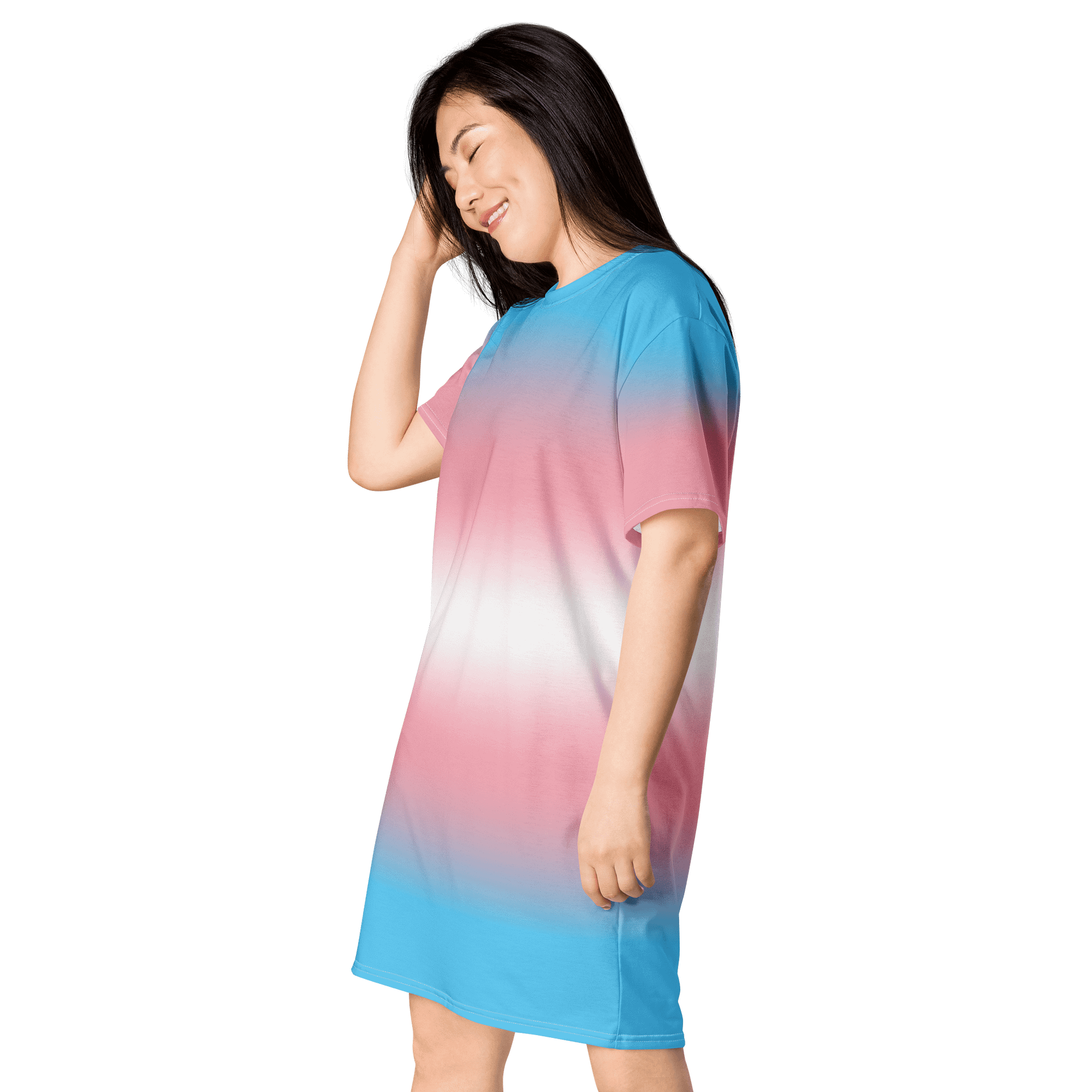 Trans Pride Gradient T-shirt Dress product image (3)