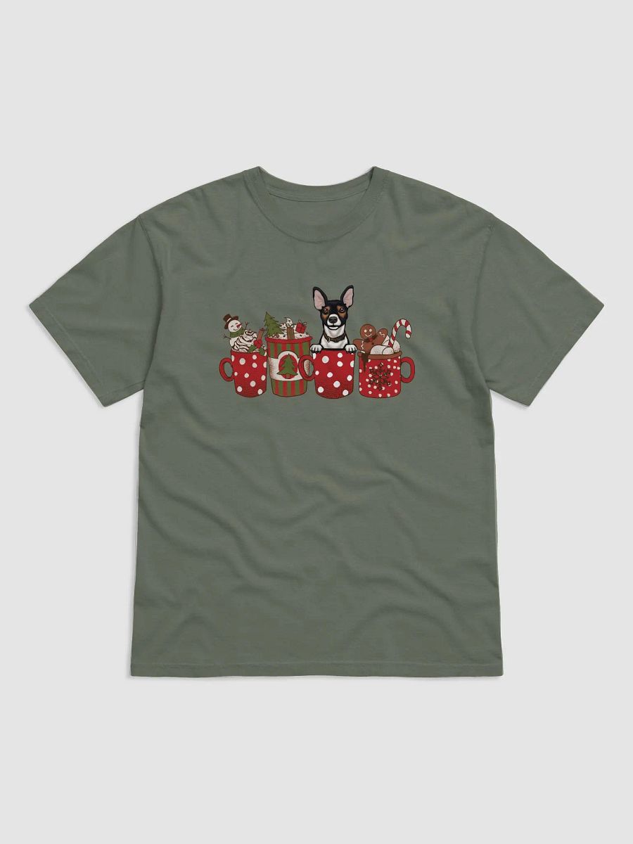 Cute Rat Terrier in a Christmas Cup T-Shirt | Funny Christmas Pup in a Cup product image (19)