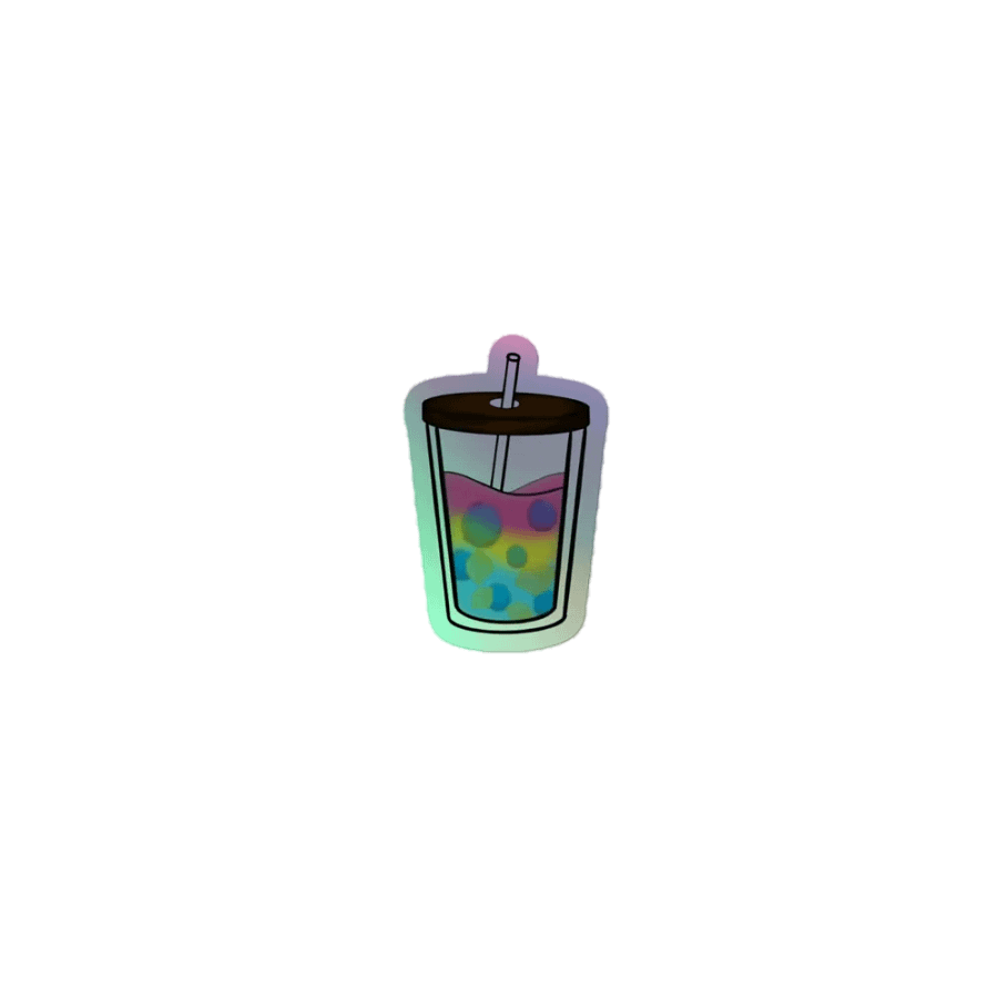 Bubbly Delight - Pan Pride Holographic Sticker Set product image (5)