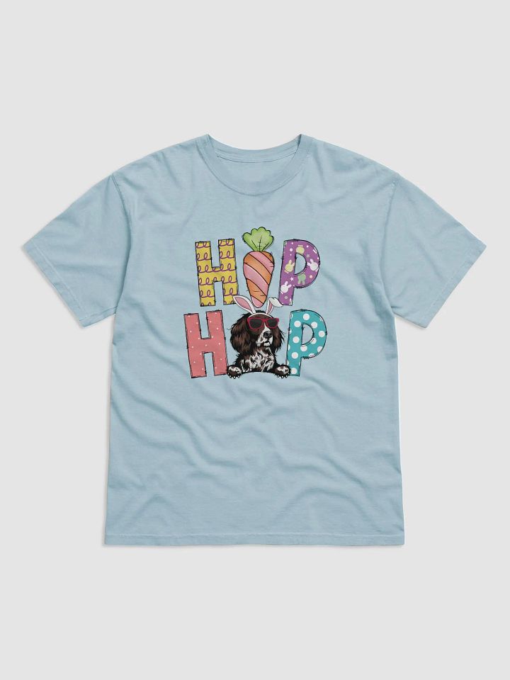 Hip Hop Easter Munsterlander T-Shirt | Cute Easter Day Munsterlander Wearing Bunny Ears and Sunglasses product image (7)