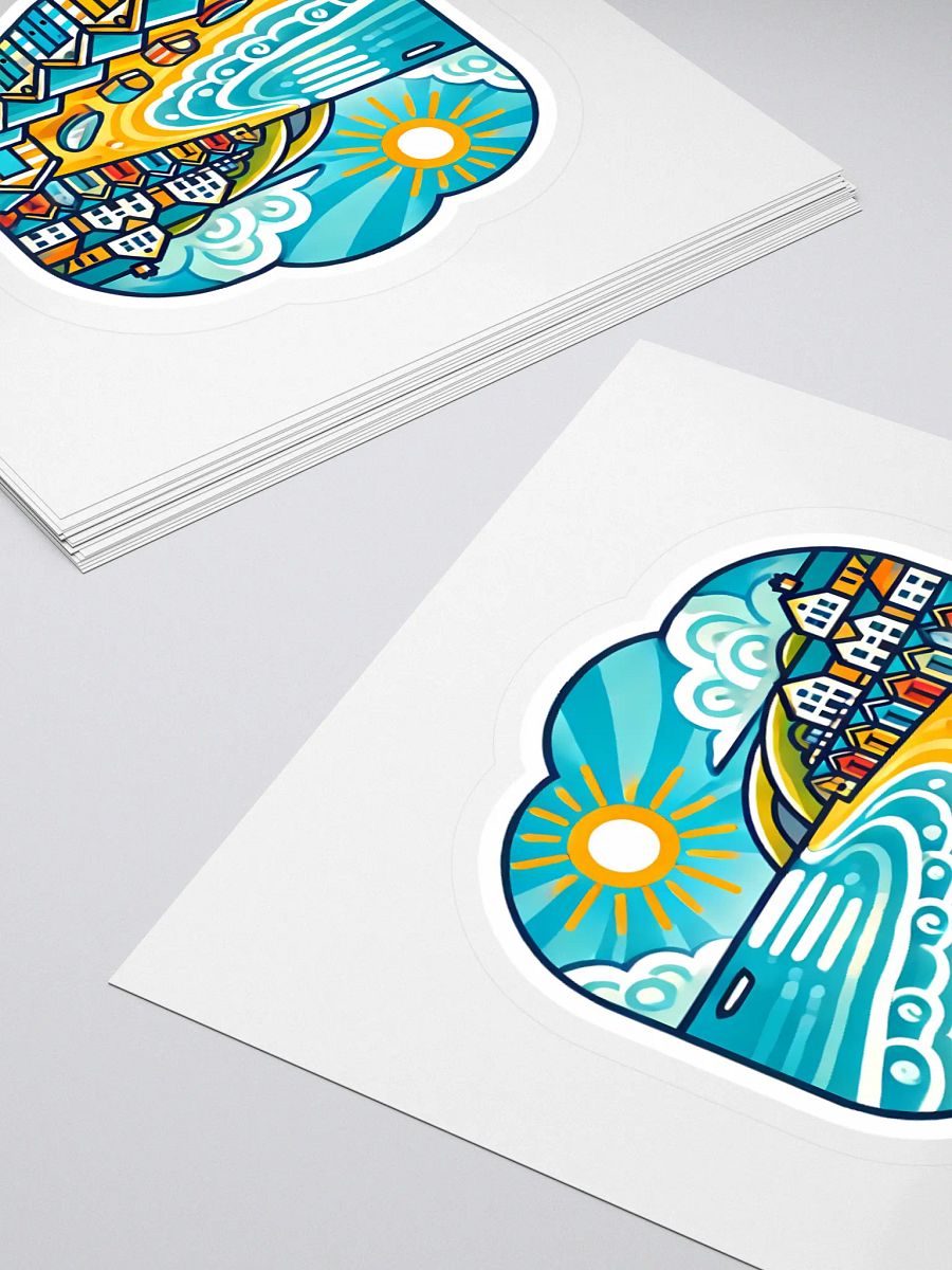 Sunset Coastline Kiss Cut Stickers product image (4)