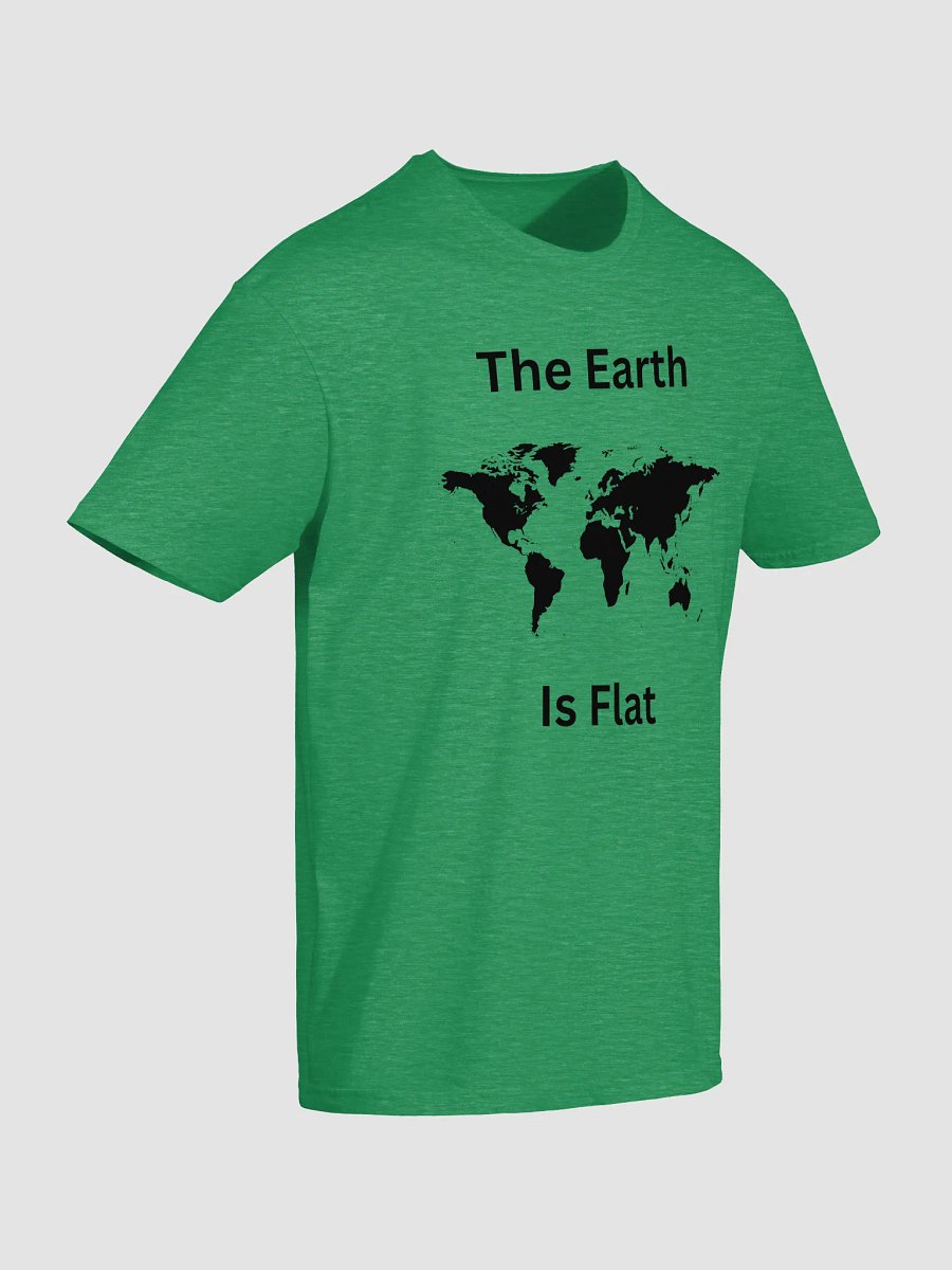 The Earth Is Flat (green t-shirt) product image (6)