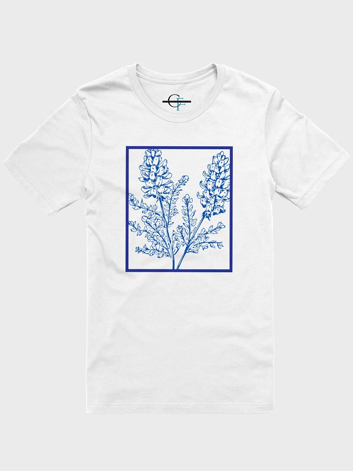 🌸 Framed Bluebonnet Line Art T-Shirt | Bella+Canvas Unisex Tee | Elegant Texas Wildflower Design product image (1)