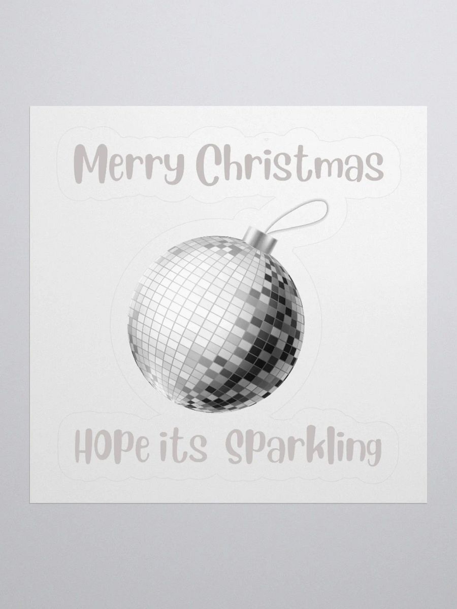 Sparkling Christmas Mirrorball Sticker - Silver product image (3)