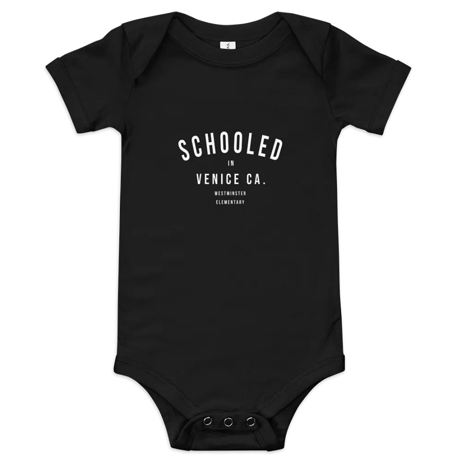 Baby 'Schooled in Venice' onesie, more colors available product image (1)