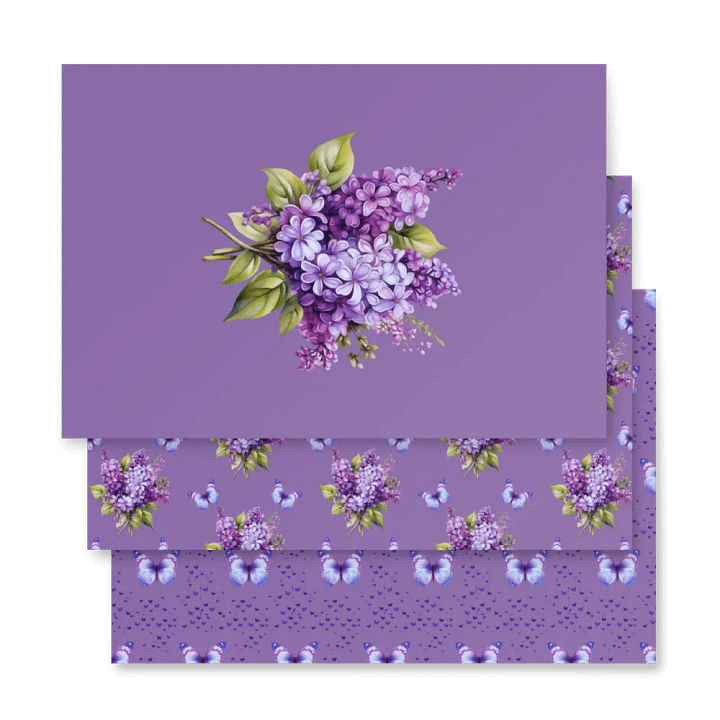 Lilac Bloom Wrapping Paper Set product image (2)