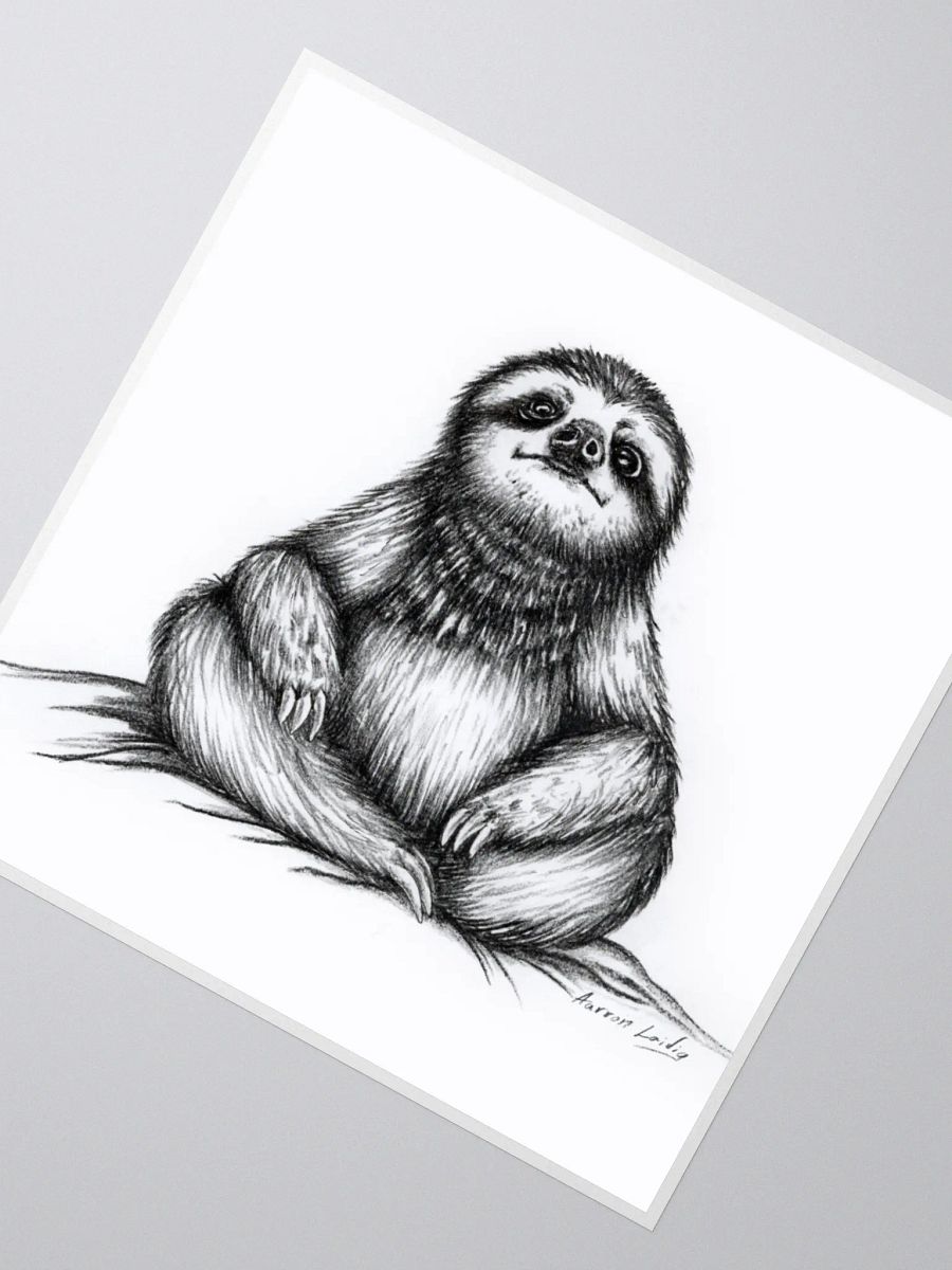 Stoic Meditation Sloth Vinyl sticker product image (6)