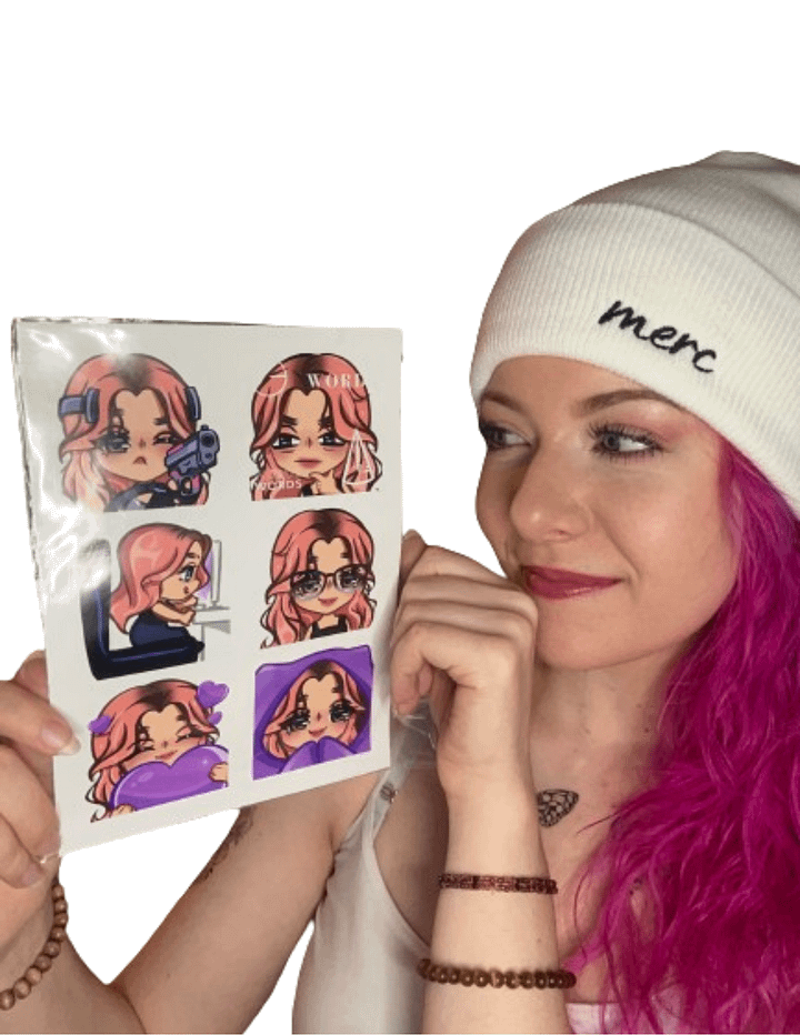 Baby Pink Emote Sticker Sheet product image (2)