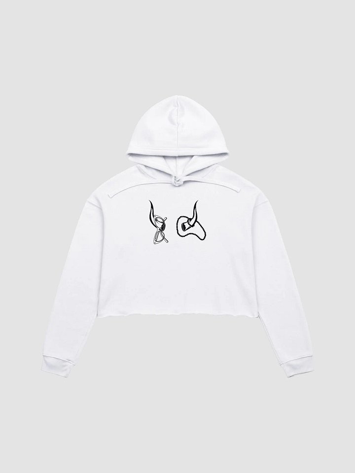 Horns, Glasses & Pearls Crop Hoodie product image (2)