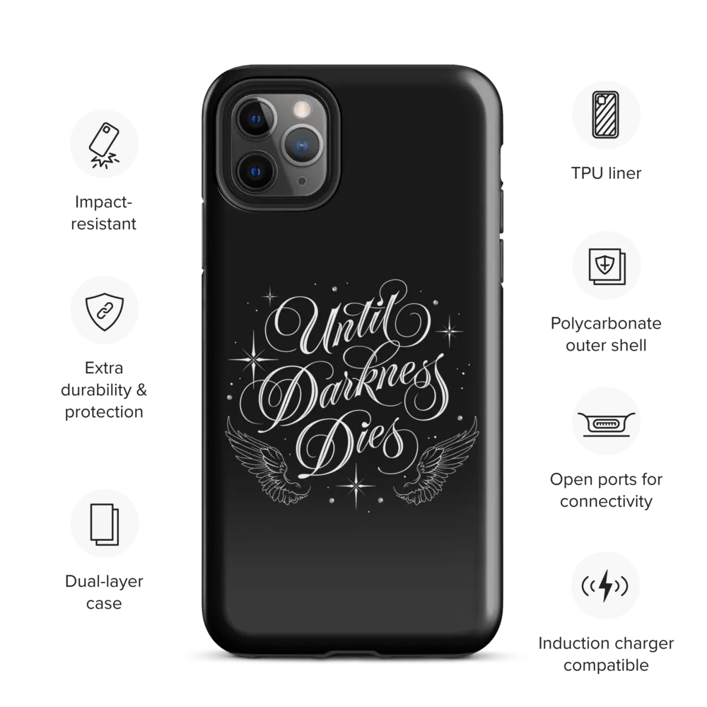Until Darkness Dies (wings design) iPhone Case product image (2)