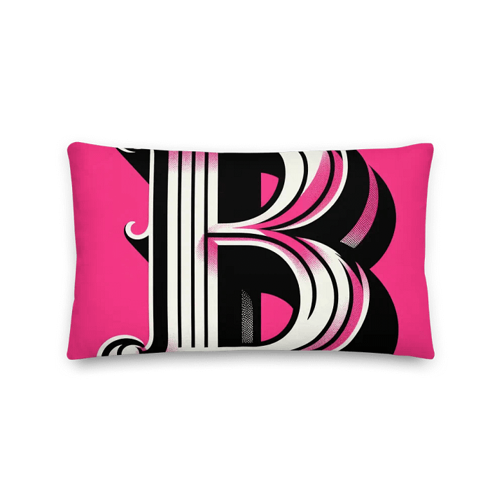 Bewitching 3D Monogram Pillow |AI Design initial B product image (2)