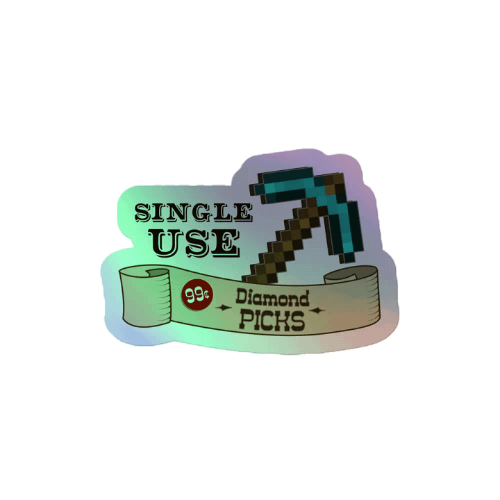 Single Use Pickaxes Holo Sticker product image (2)