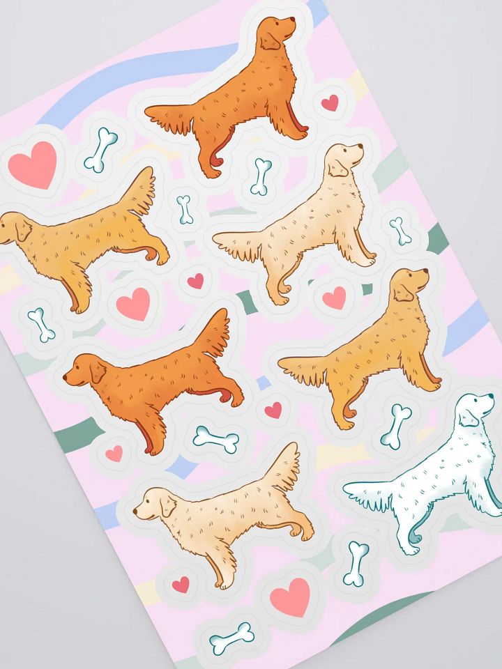 Golden Retriever Magic Sticker Sheet product image (2)
