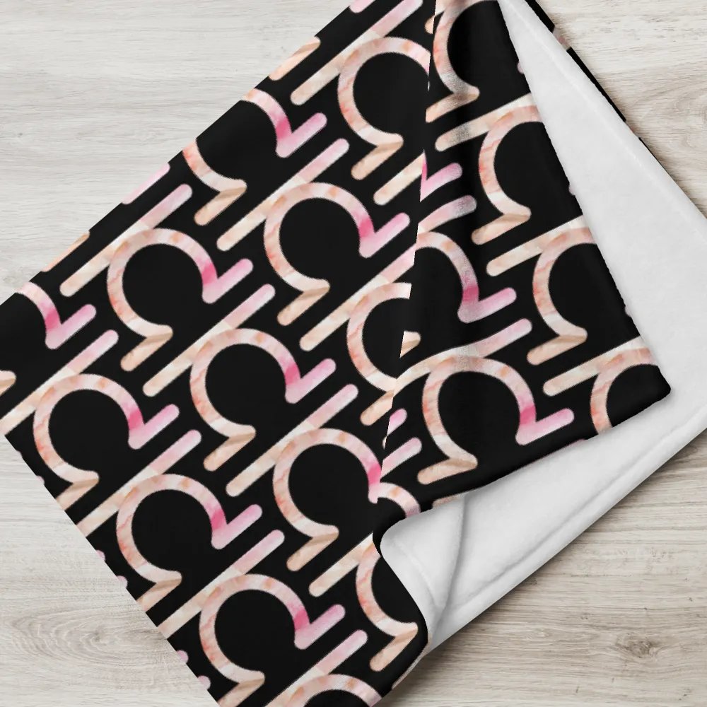 Libra Earth-tone Sigil Black Throw product image (5)