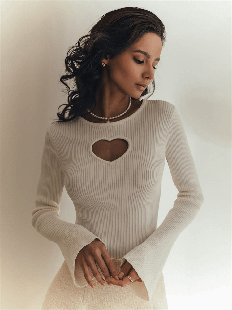 Women's Love Hollow Knitted Sweater Autumn And Winter product image (8)