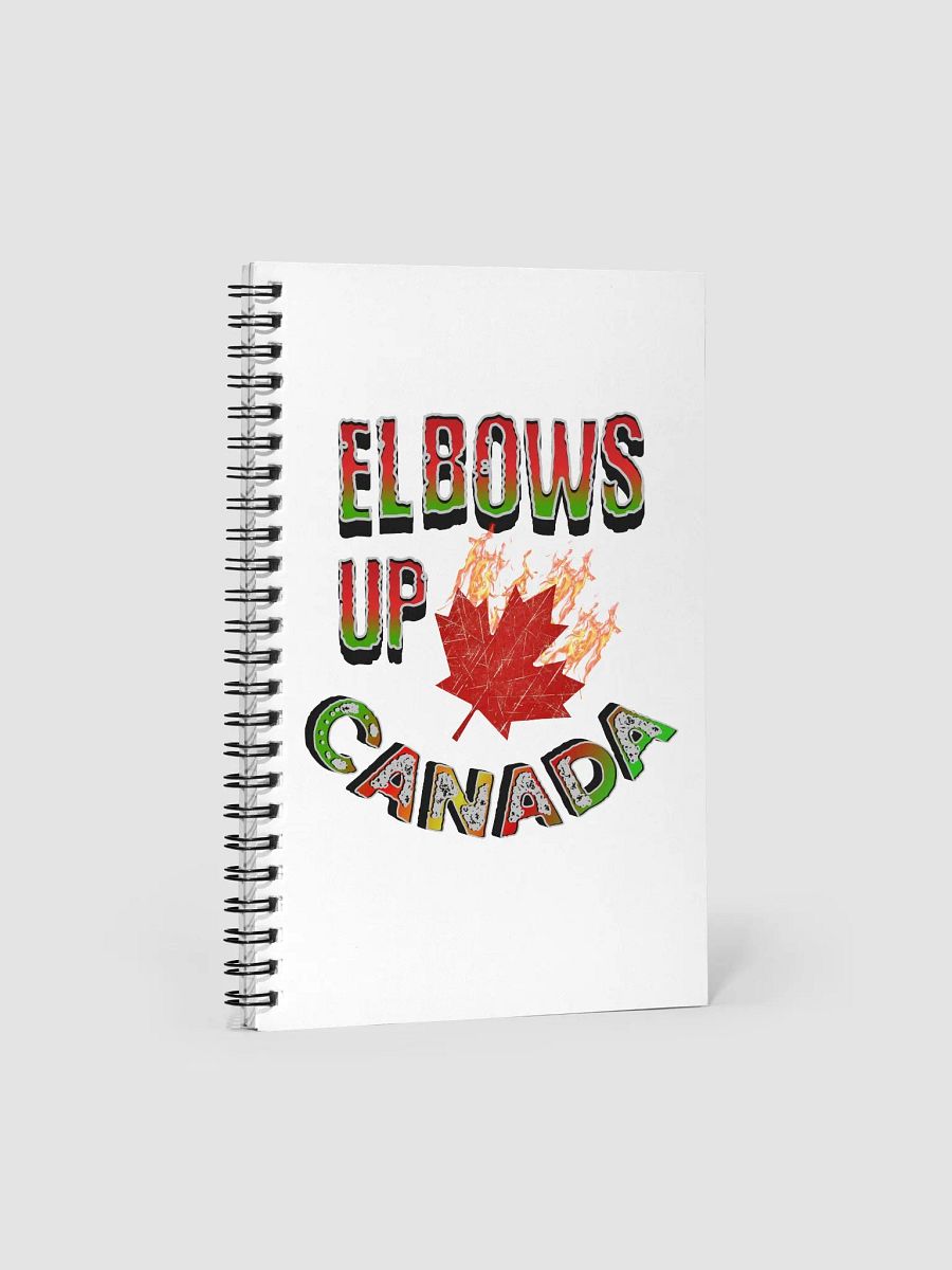 Elbows Up Canada Fiery Spiral Notebook product image (2)