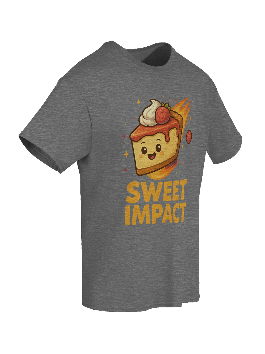 Sweet Impact Cheesecake T-Shirt | Kawaii Dessert Graphic Tee product image (56)