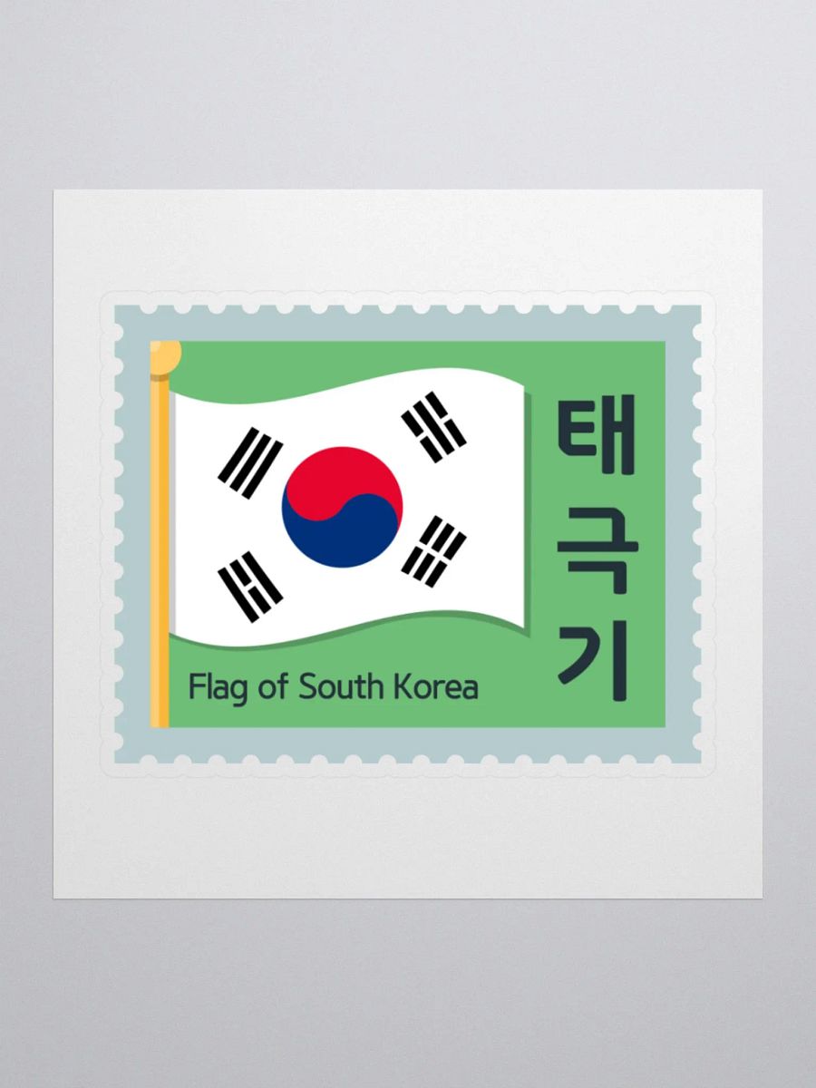 Korean National Flag (Taegeukgi ) Stamp Sticker, K-Culture Gift, Learn Korean Alphabet product image (3)