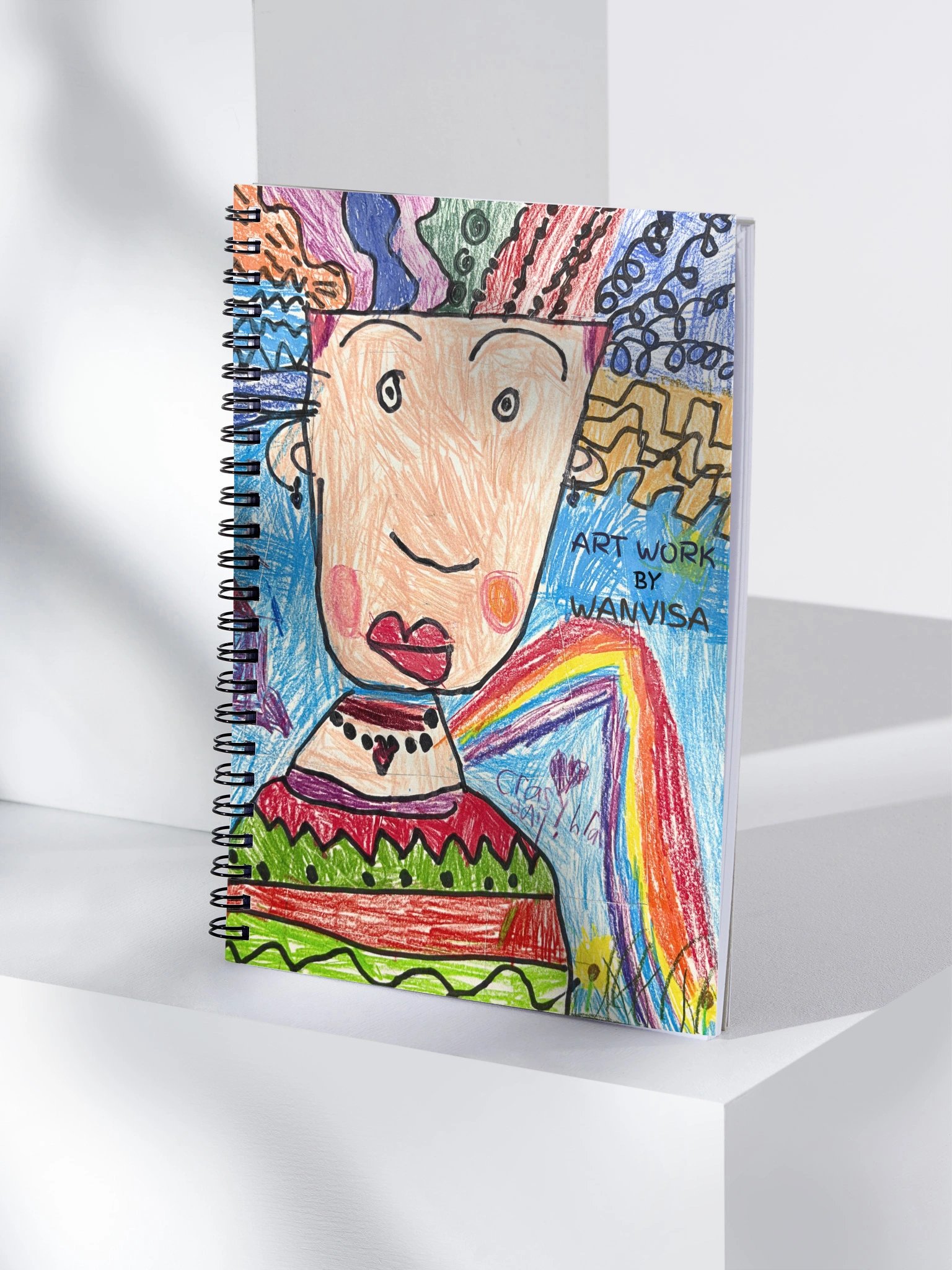 Rainbow Girl Art Notebook – Artwork by Wanvisa product image (4)