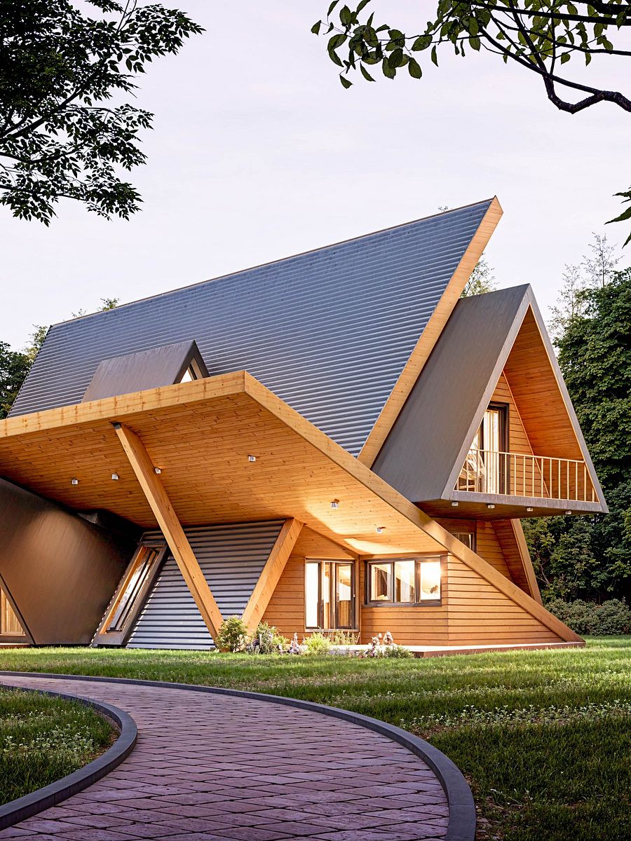A Frame House 027 - Drawings\Blueprints CAD + PDF + 3D Model product image (4)