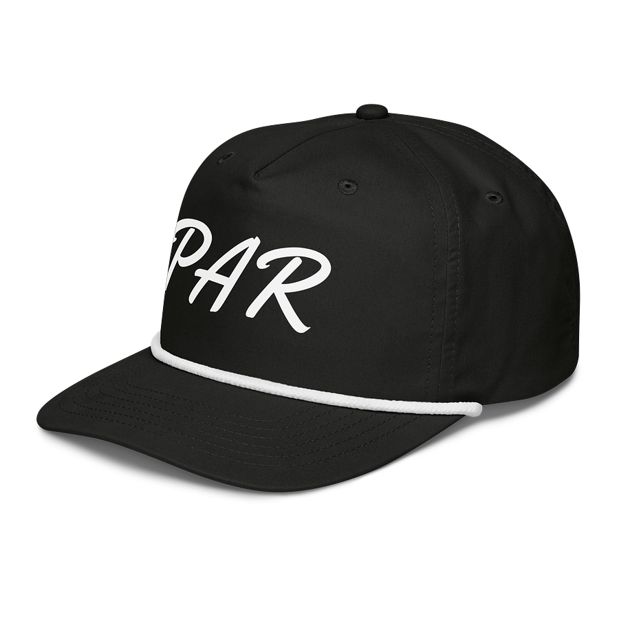 PAR golf rope hat in black with white letters product image (3)