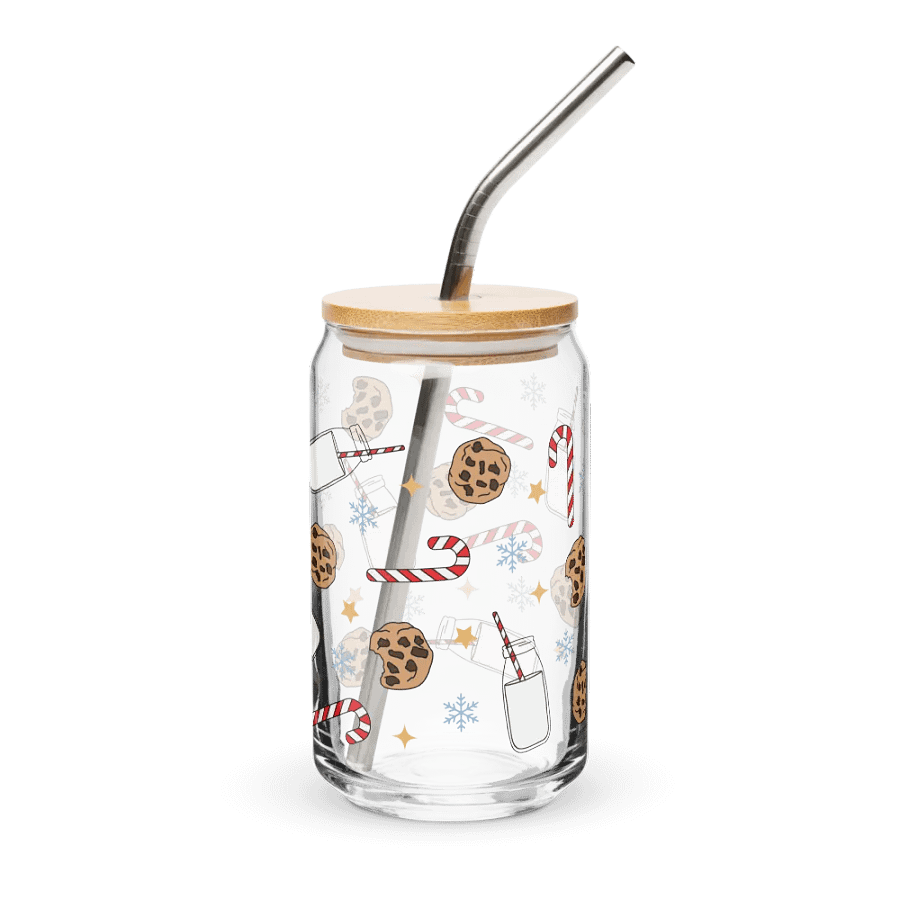 Holiday Milk & Cookie Can-Shaped Glass product image (3)