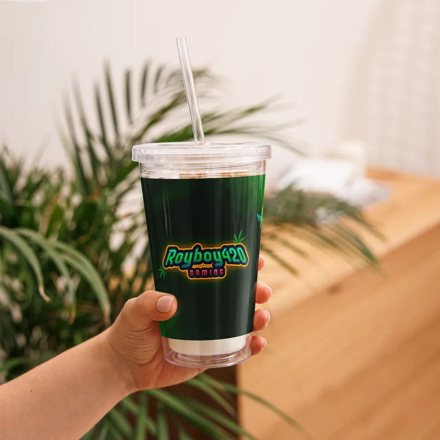 Royboy420 Gaming Double Wall Clear Plastic Tumbler (16 oz) product image (11)