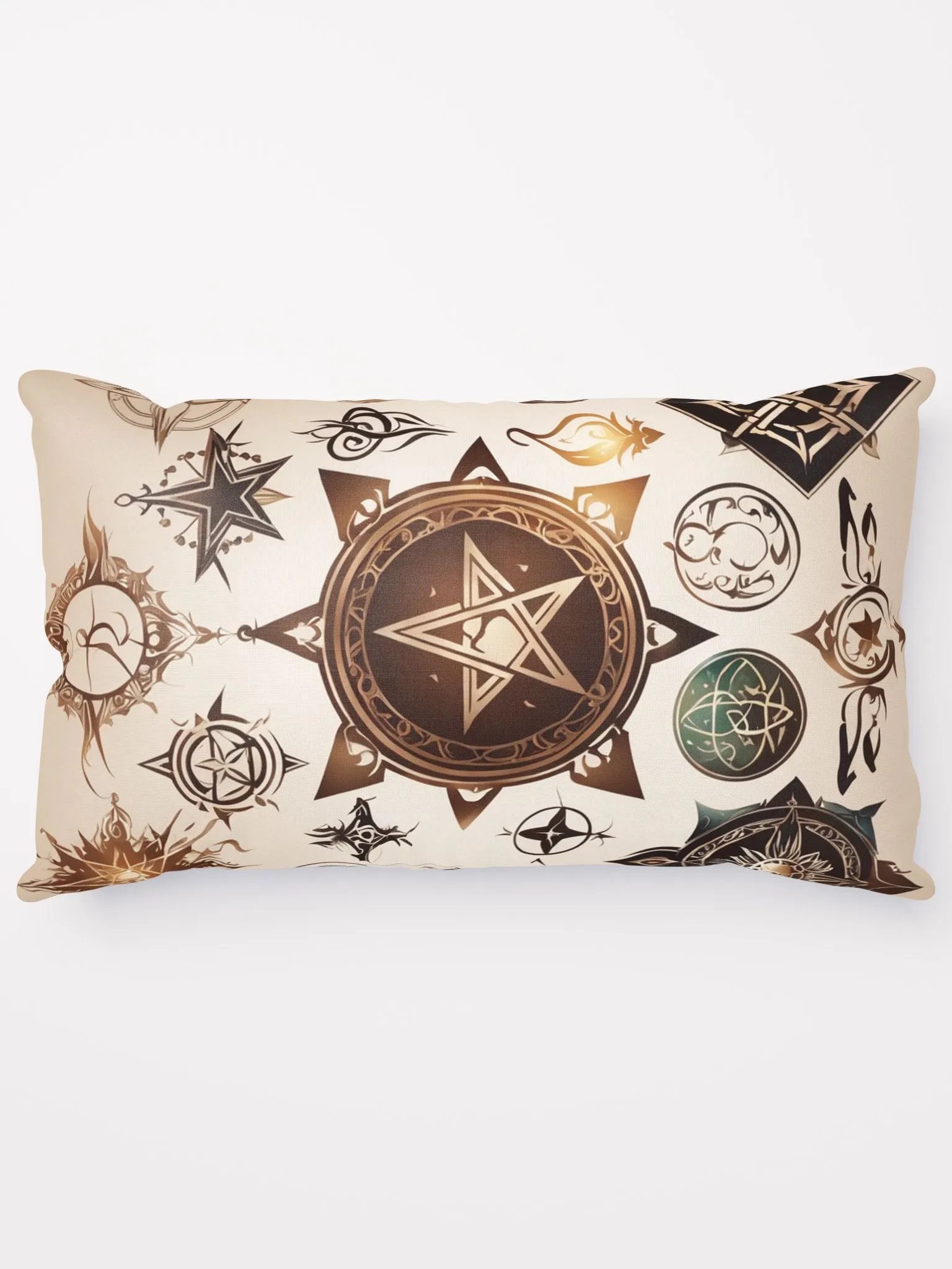 Brown and Gold Symbology Cushion product image (5)