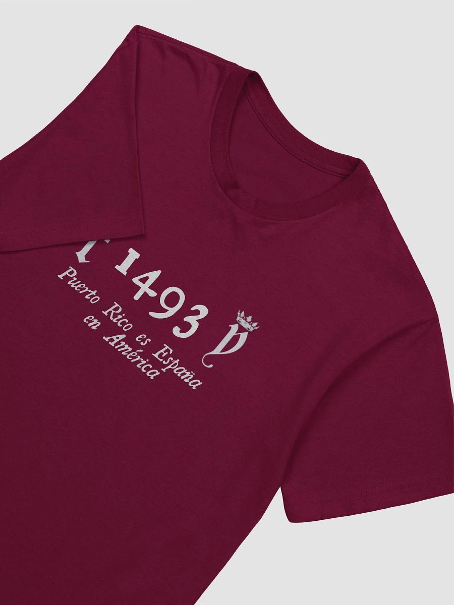 Camiseta manga corta borgoña - 1493 Puerto Rico es España en América product image (2)