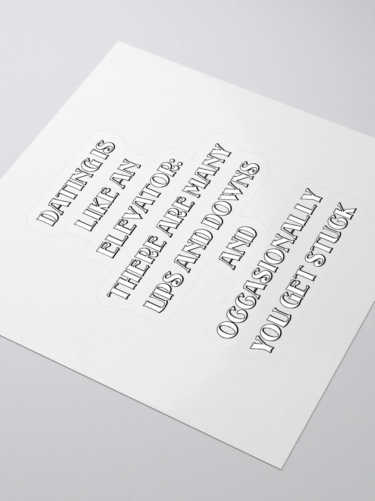Dating Is Like An Elevator Funny Sticker product image (3)
