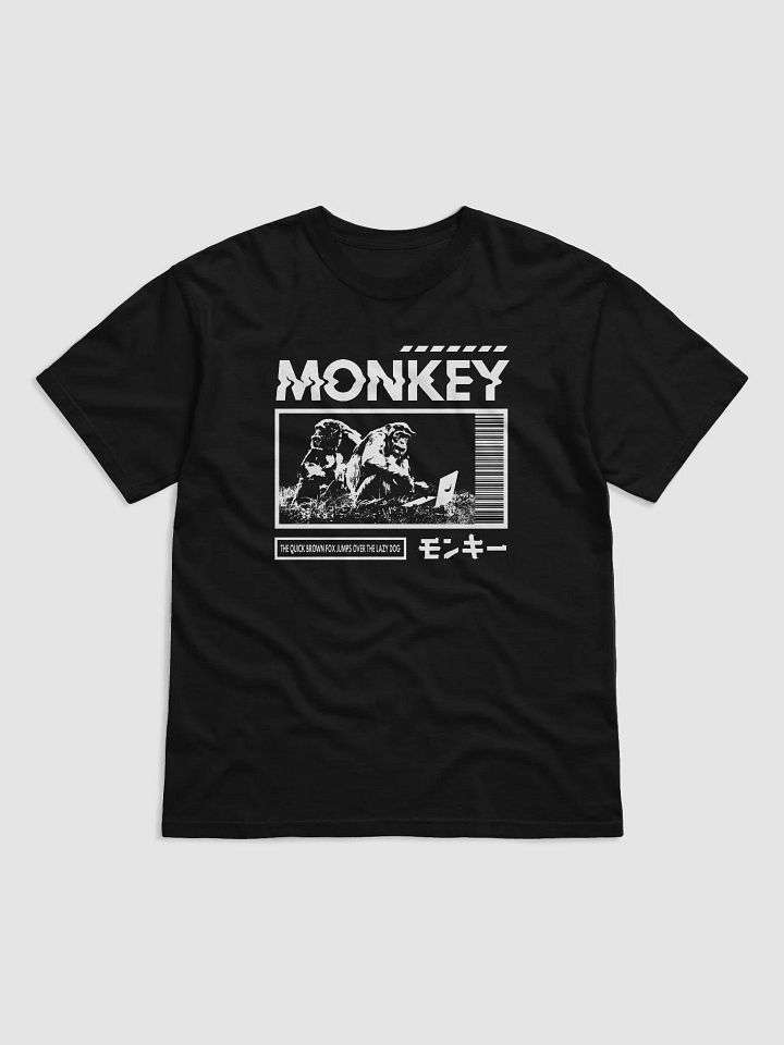 MONKEY T-Shirt white on black (Printed) product image (1)