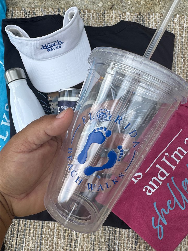 FBW Circle Logo Double Wall Clear Plastic Tumbler (16 oz) product image (2)