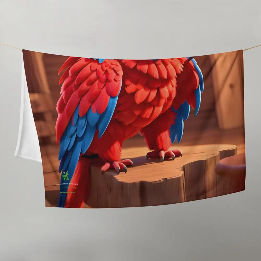 Endangered Species - Mexico - Scarlet Macaw Throw Blanket product image (10)