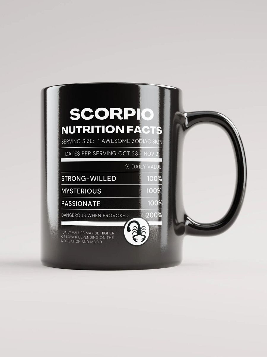 Scorpio Nutrition Facts Mug product image (6)