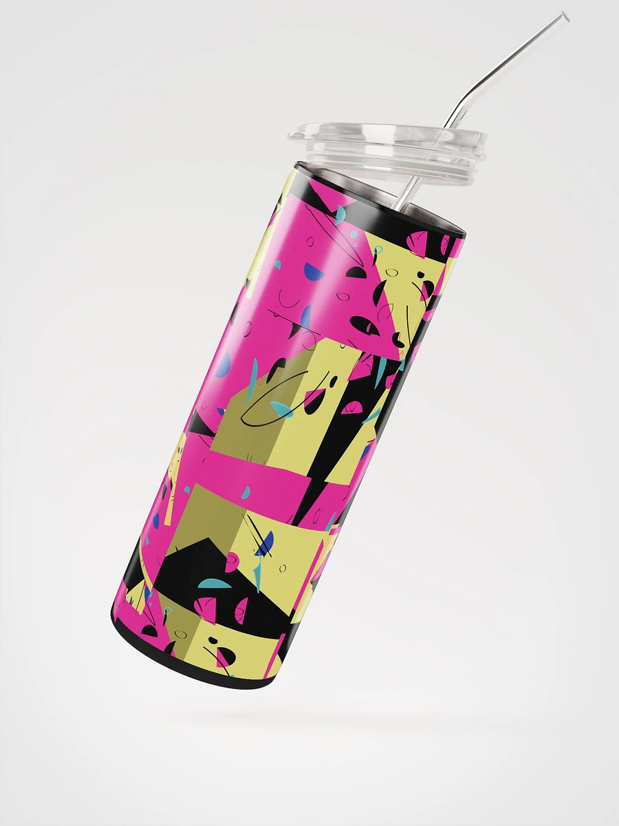 Miniaday Designs Stainless Steel Tumbler Abstrac in Pink product image (2)