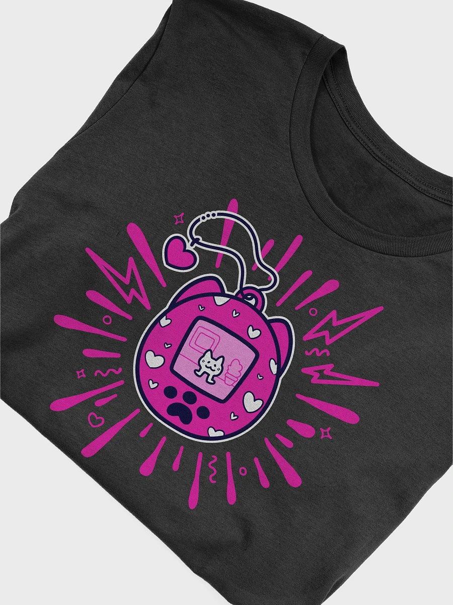 Lovely Digital Meow // T-Shirt - Neon Pink - Dark Mode product image (5)
