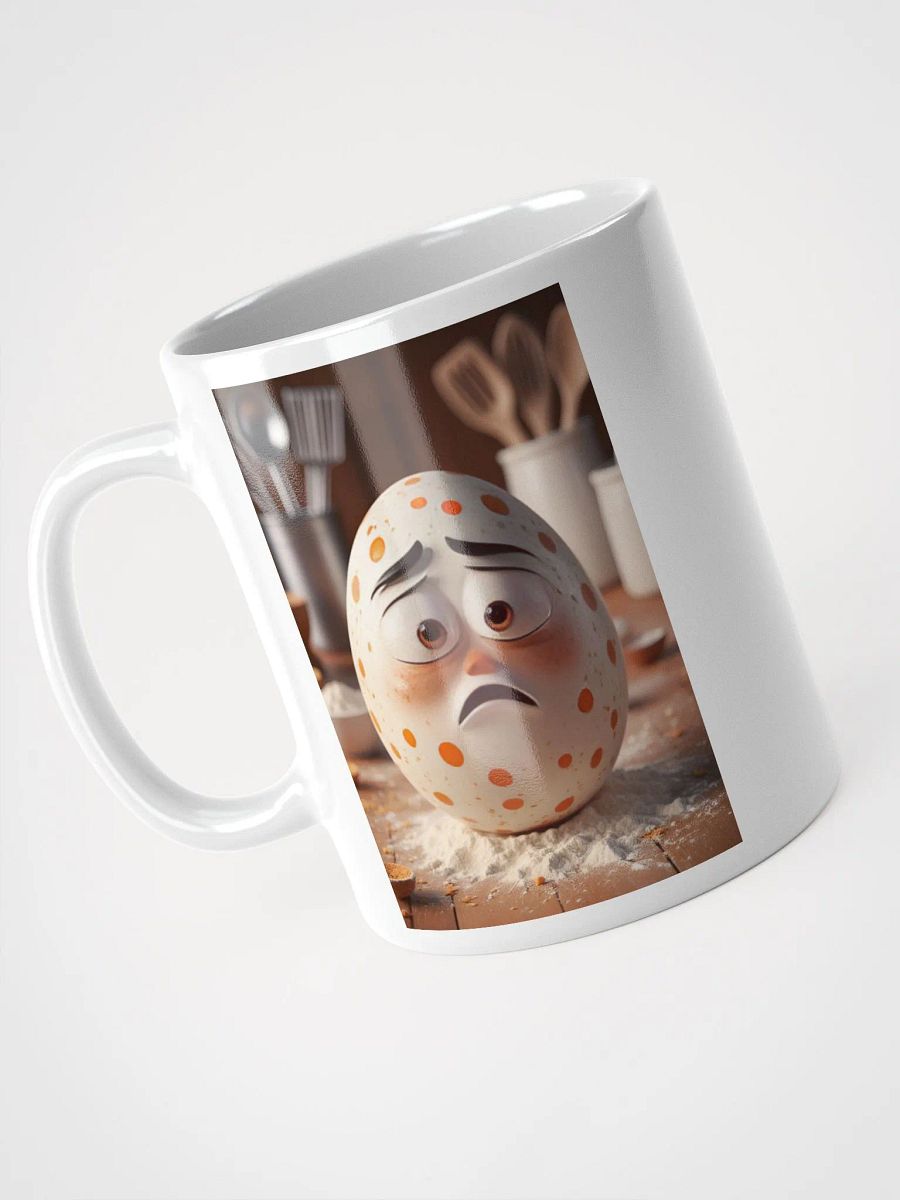 Morning Coffee Eggxiety White Glossy Mug product image (8)