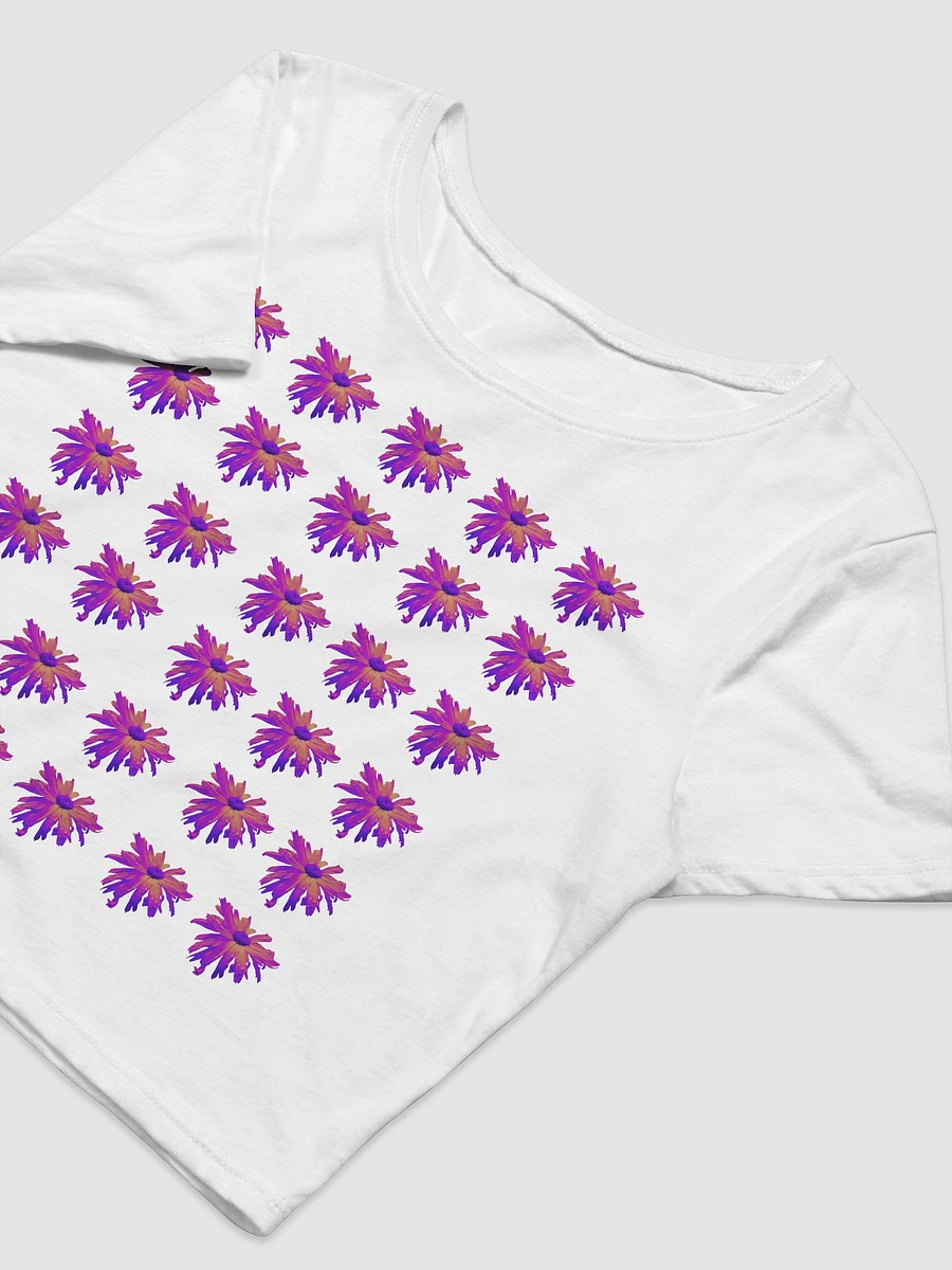 Hibiscus Repeating Daisy Flower Women's Cropped T Shirt product image (7)