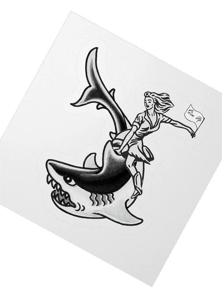 Shark Rider Cut Stickers product image (7)